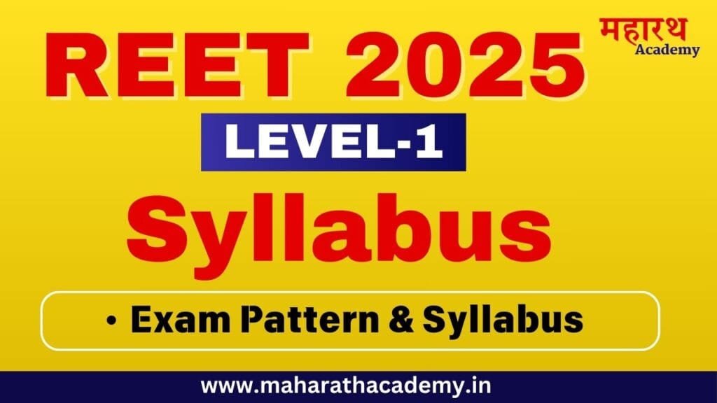 Copy of REETFHG REET Pre (Patrta Pariksha) 2025 Level 1 Syllabus Pdf Download