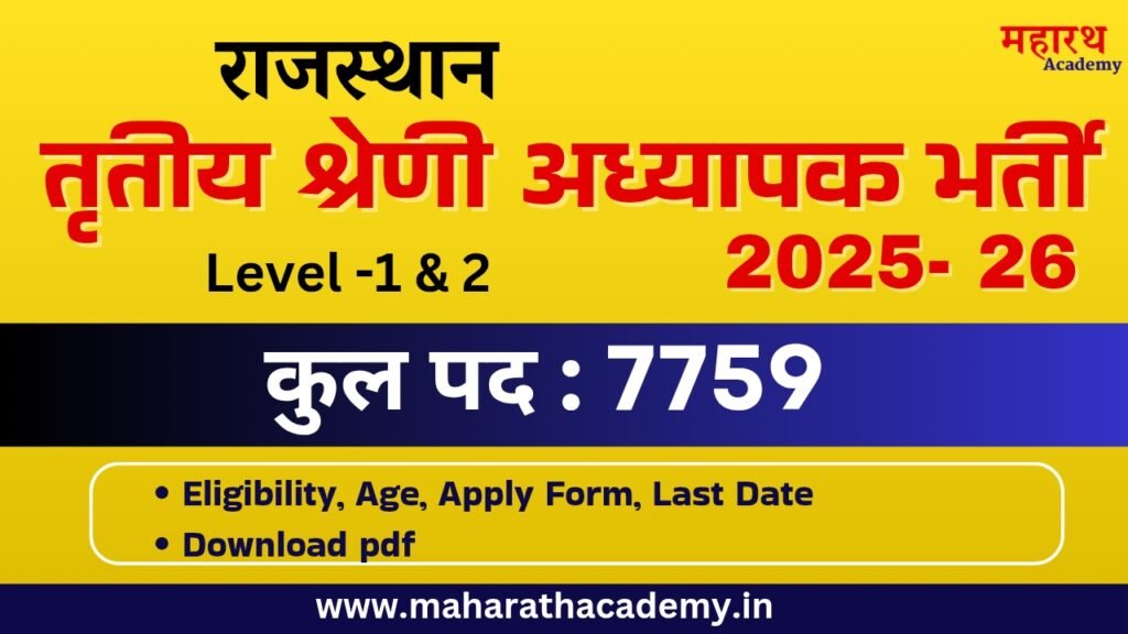 Rajasthan 3rd Grade Teacher Recruitment 2025-26 – Notification, Apply Online, Vacancy Details 1 Copy of Copy of Copy of Copy of REET 20250717 194249 0000 Rajasthan 3rd Grade Teacher Recruitment 2025-26 – Notification, Apply Online, Vacancy Details
