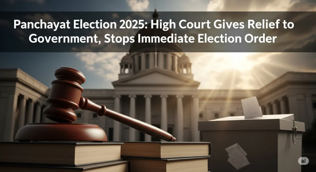 DSF पंचायत चुनाव पर सरकार को राहत: हाईकोर्ट ने शीघ्र चुनाव कराने के आदेश पर लगाई रोक : Panchayat Election 2025: High Court Gives Relief to Government, Stops Immediate Election Order