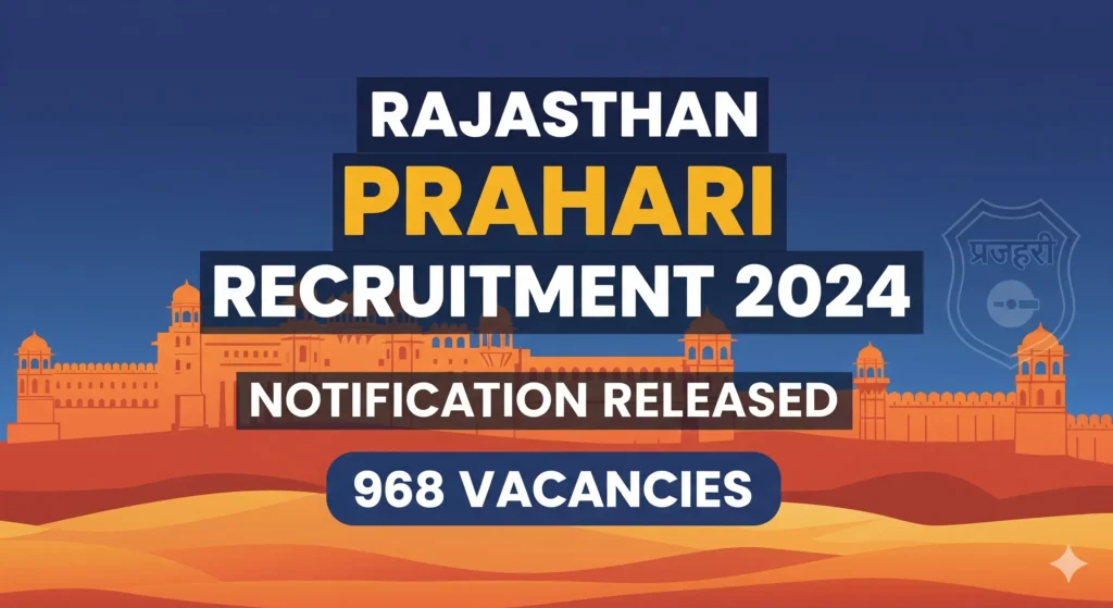 GDH Rajasthan Prahari Recruitment 2024 Notification Released – 968 Vacancies