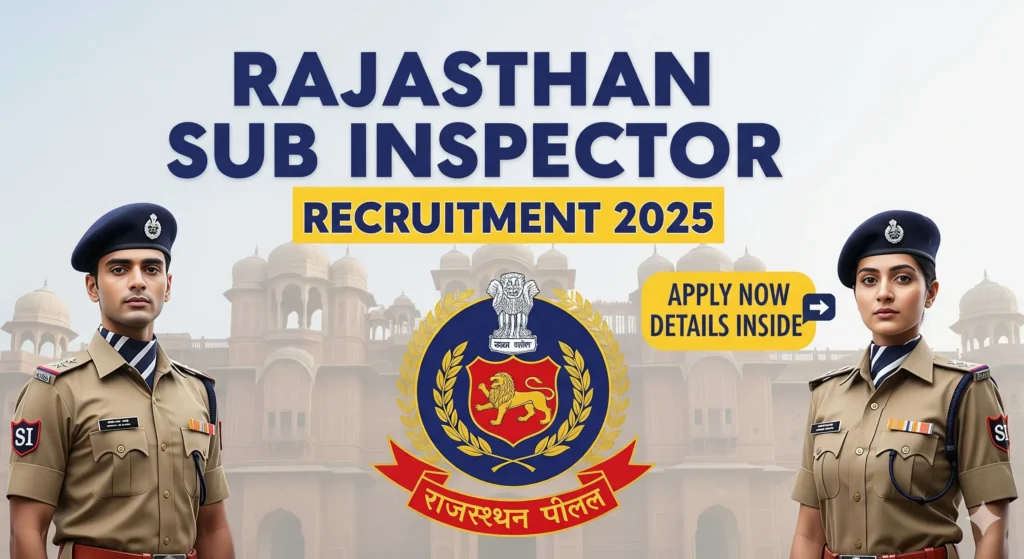daedd Rajasthan Sub Inspector (SI) Recruitment 2025 Notification: Apply Online, Eligibility & Exam Dates