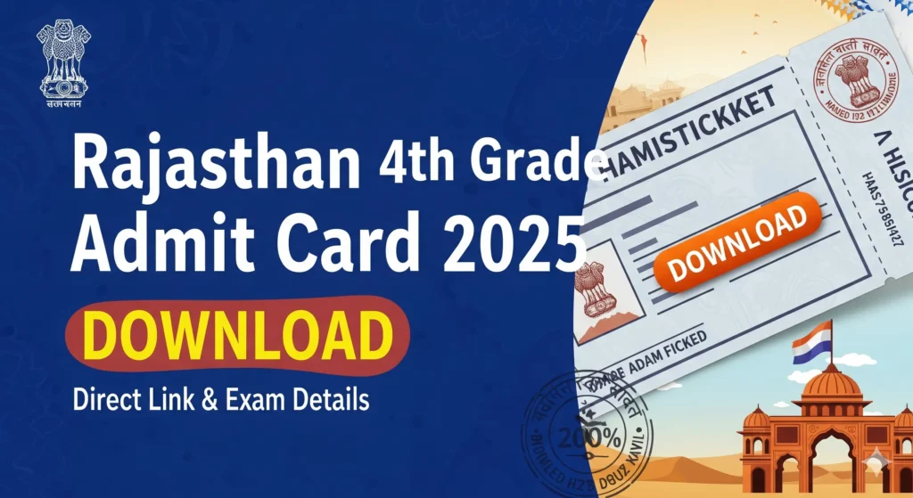 hedth Rajasthan 4th Grade Admit Card 2025 Download – Direct Link & Exam Details