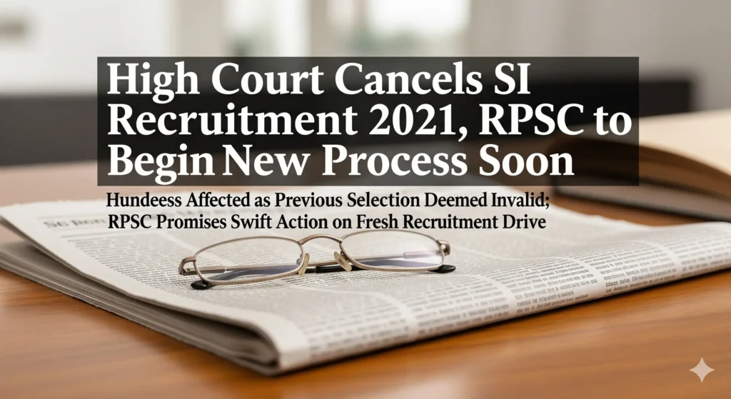 High Court Cancels SI Recruitment 2021, RPSC to Begin New Process Soon 1 GJFG High Court Cancels SI Recruitment 2021, RPSC to Begin New Process Soon