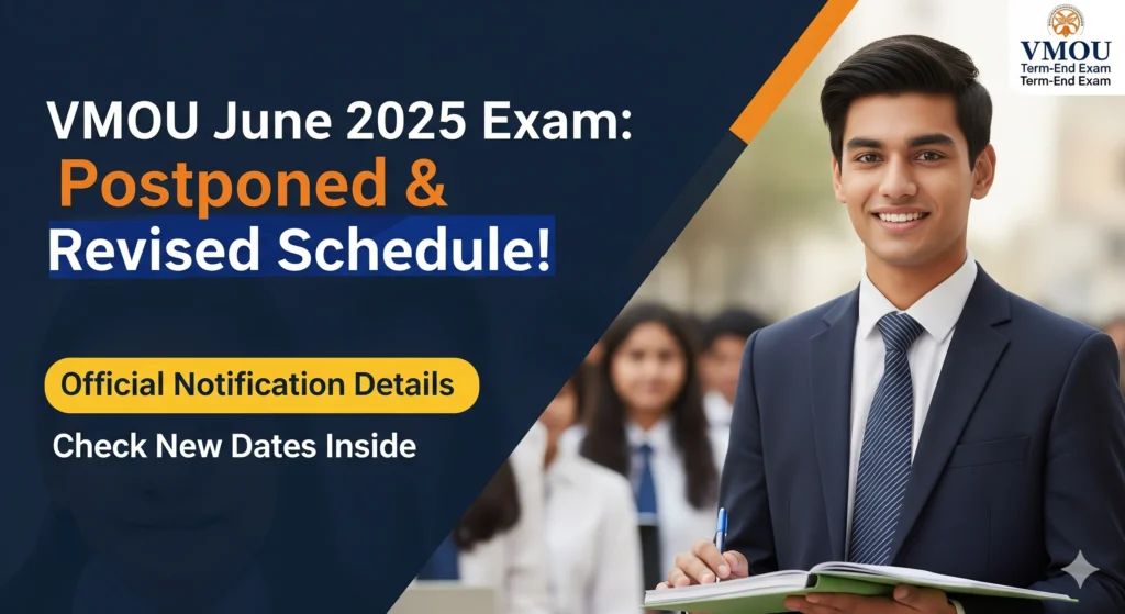 VMOU June 2025 Term-End Exam Postponement and Revised Schedule Notification 1 fg VMOU June 2025 Term-End Exam Postponement and Revised Schedule Notification