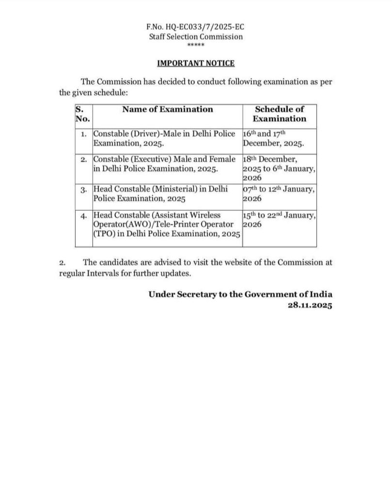 6145474223892270069 SSC Constable Recruitment 2025 Exam Dates Out – Download Official Schedule PDF