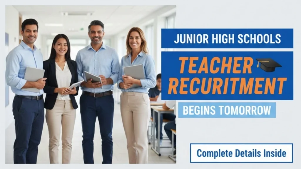 FSGSDF Junior High Schools Teacher Recruitment Begins Tomorrow – Complete Details Inside
