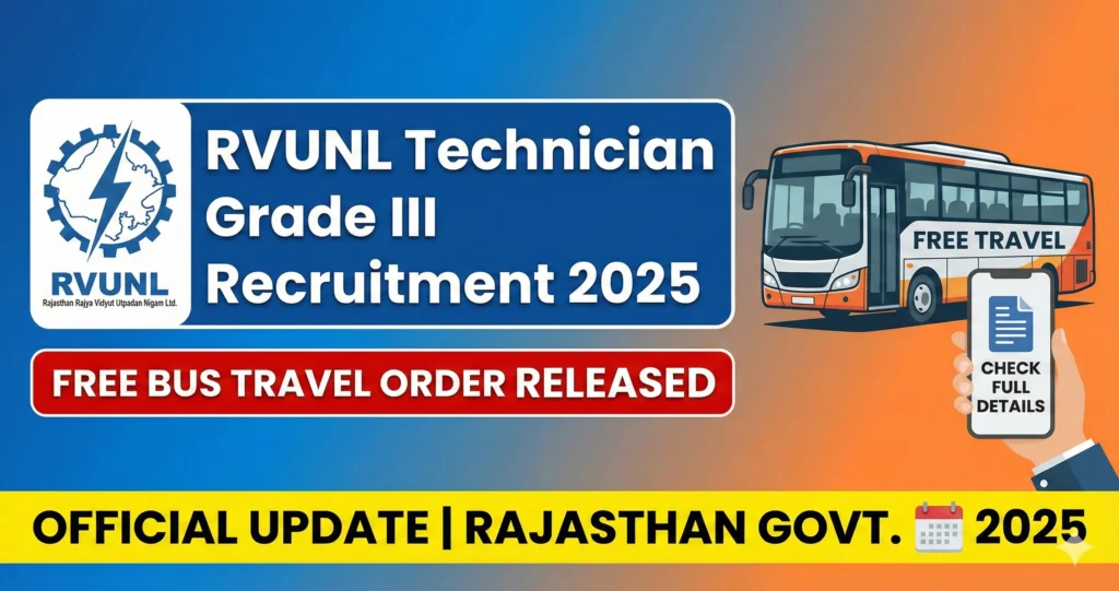 Gemini Generated Image iqawjpiqawjpiqaw RVUNL Technician Grade III Recruitment 2025: Free Bus Travel Order Released – Check Full Details