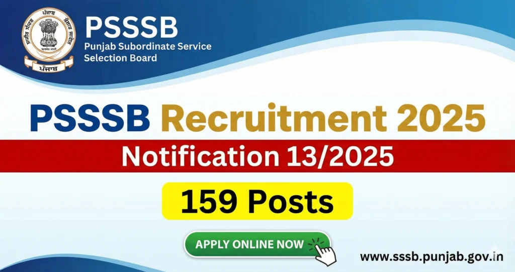 Gemini Generated Image vf6726vf6726vf67 PSSSB Recruitment 2025: Notification 13/2025 – Apply Online for 159 Posts
