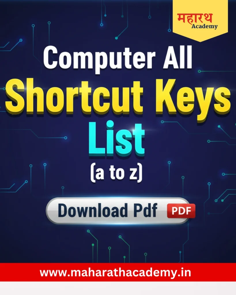 cgs Computer All Shortcut Keys List (a to z) Download Pdf : Computer Shortcut keys Important