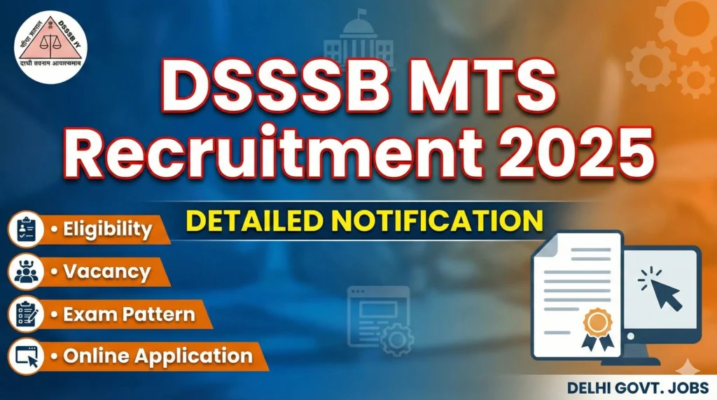 DSSSB MTS Recruitment 2025: Detailed Notification, Eligibility, Vacancy, Exam Pattern & Online Application 1 Gemini Generated Image 4grzcu4grzcu4grz DSSSB MTS Recruitment 2025: Detailed Notification, Eligibility, Vacancy, Exam Pattern & Online Application