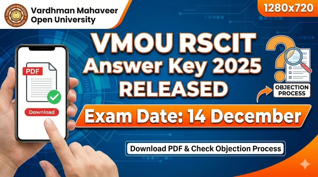 Gemini Generated Image 71u99t71u99t71u9 VMOU RSCIT Answer Key 2025 Released (Exam Date: 14 December) – Download PDF & Check Objection Process