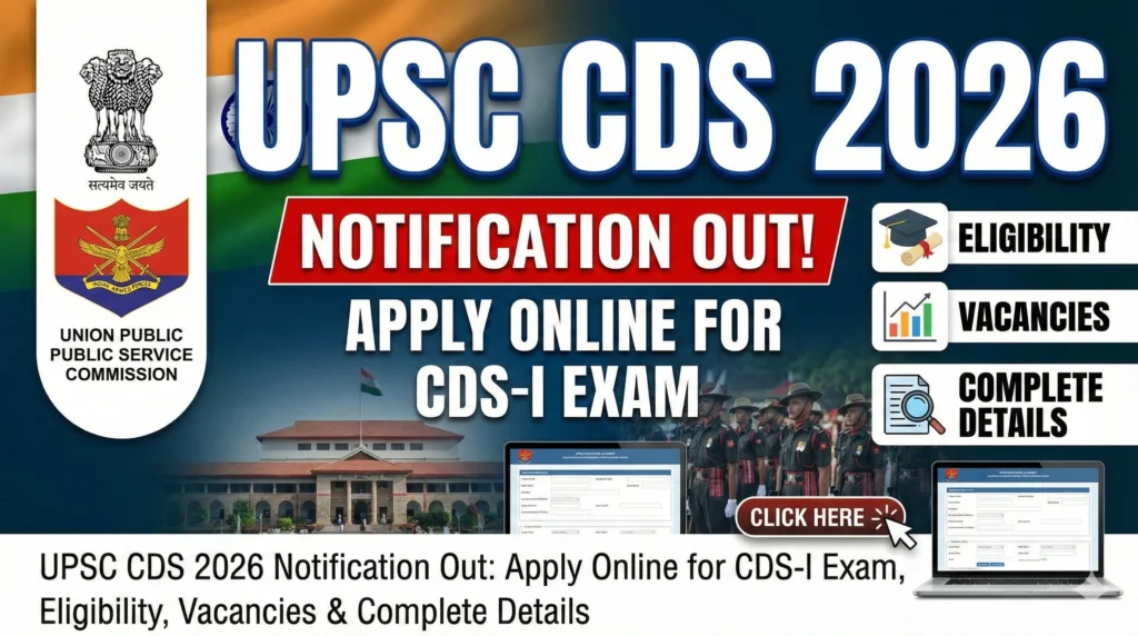 UPSC CDS 2026 Notification Out: Apply Online for CDS-I Exam, Eligibility, Vacancies & Complete Details 1 Gemini Generated Image 78df0k78df0k78df UPSC CDS 2026 Notification Out: Apply Online for CDS-I Exam, Eligibility, Vacancies & Complete Details