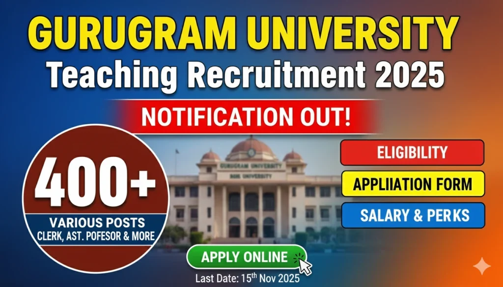 Gemini Generated Image 7iiktg7iiktg7iik Gurugram University Teaching Recruitment 2025 | Notification, Eligibility, Application Form & Salary Details