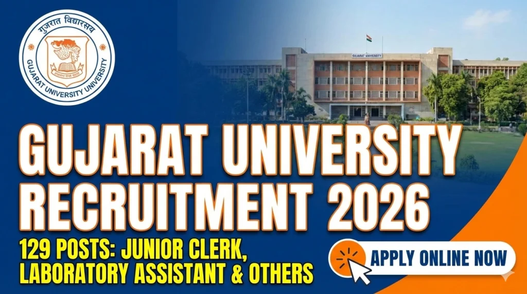 Gemini Generated Image 8obupw8obupw8obu Gujarat University Recruitment 2026 – Apply Online for 129 Junior Clerk, Laboratory Assistant and Other Posts