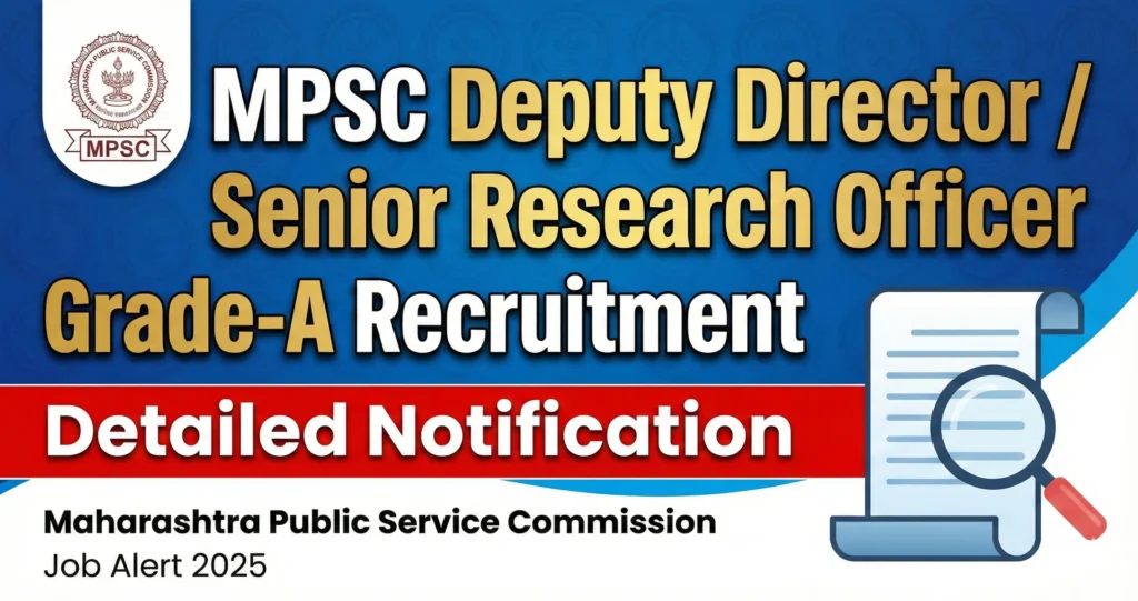 Gemini Generated Image aa6tokaa6tokaa6t MPSC Deputy Director / Senior Research Officer Grade-A Recruitment – Detailed Notification
