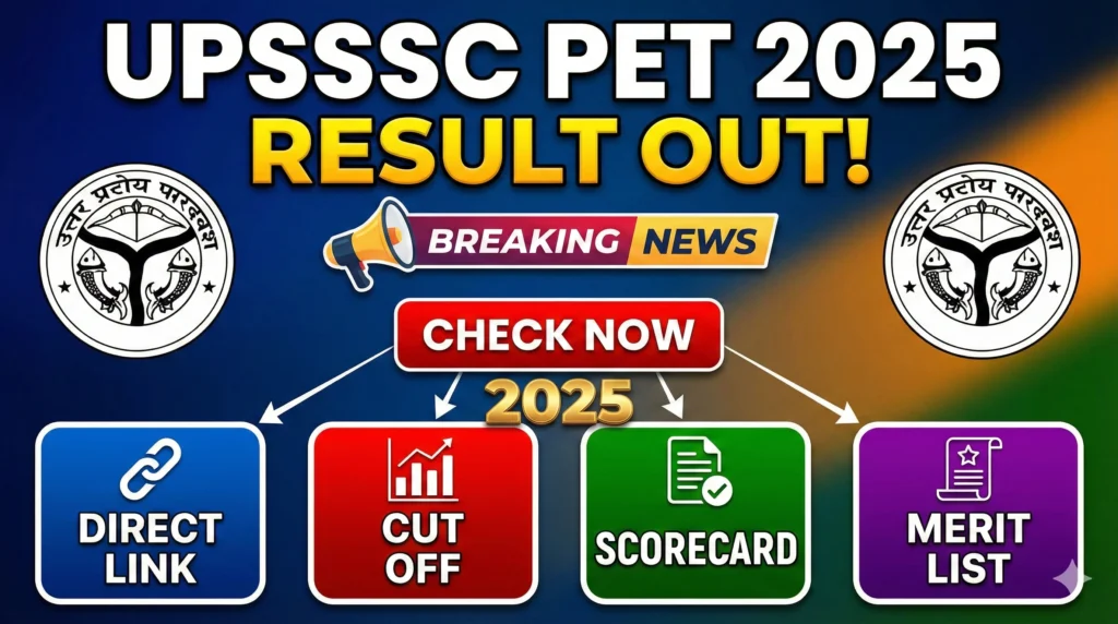 Gemini Generated Image cz5kbscz5kbscz5k UPSSSC PET 2025 Result Out – Direct Link, Cut Off, Scorecard & Merit List