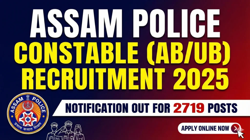 Gemini Generated Image d8qosfd8qosfd8qo Assam Police Constable (AB/UB) Recruitment 2025: Notification Out for 2719 Posts – Apply Online
