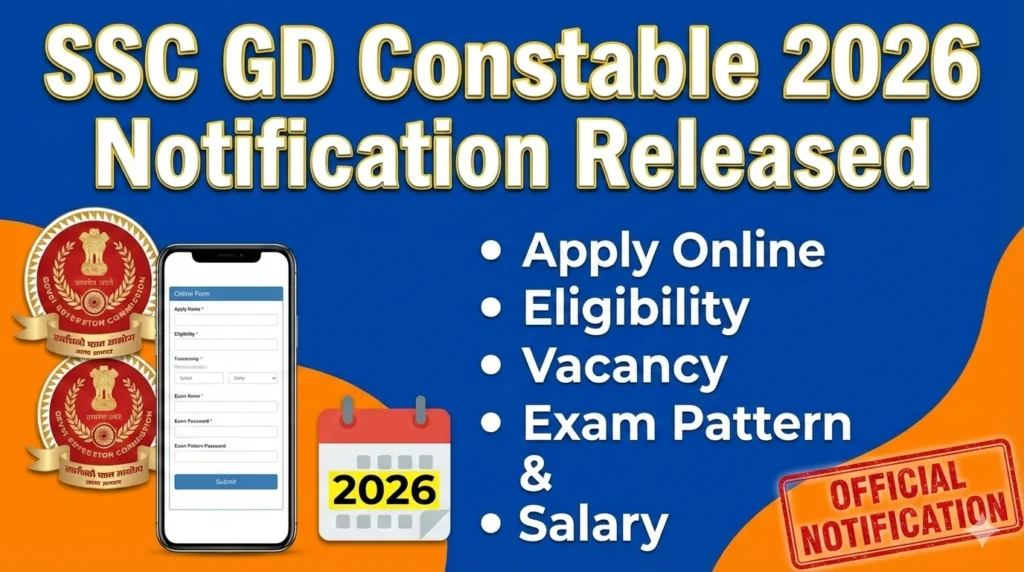 Gemini Generated Image o5oakro5oakro5oa SSC GD Constable 2026 Notification Released: Apply Online, Eligibility, Vacancy, Exam Pattern & Salary