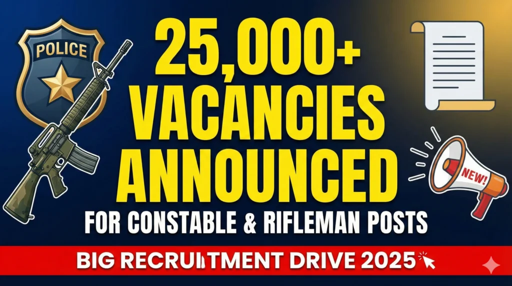 Gemini Generated Image qfopyfqfopyfqfop 25,000+ Vacancies Announced for Constable and Rifleman Posts: Big Recruitment Drive 2025