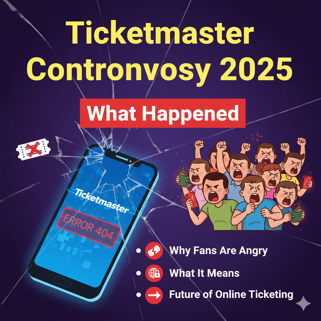 Gemini Generated Image tyzypotyzypotyzy Ticketmaster Controversy 2025: What Happened, Why Fans Are Angry & What It Means for the Future of Online Ticketing
