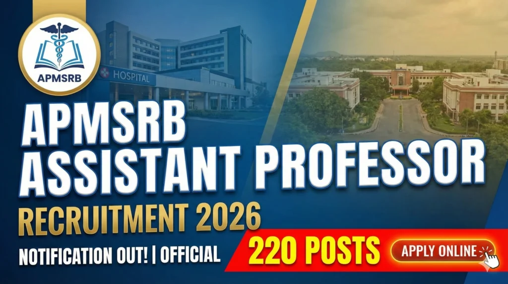 Gemini Generated Image i36gedi36gedi36g APMSRB Assistant Professor Recruitment 2026 Notification – Apply Online for 220 Posts