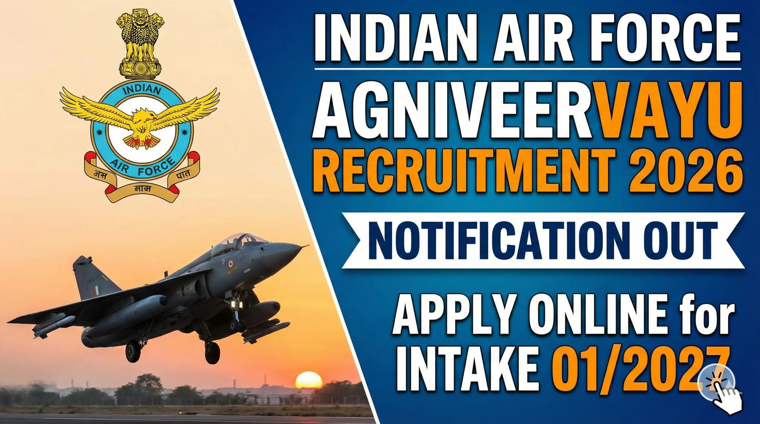 Indian Air Force Agniveervayu Recruitment 2026 Apply Online for Intake 012027 Notification Out scaled Education News
