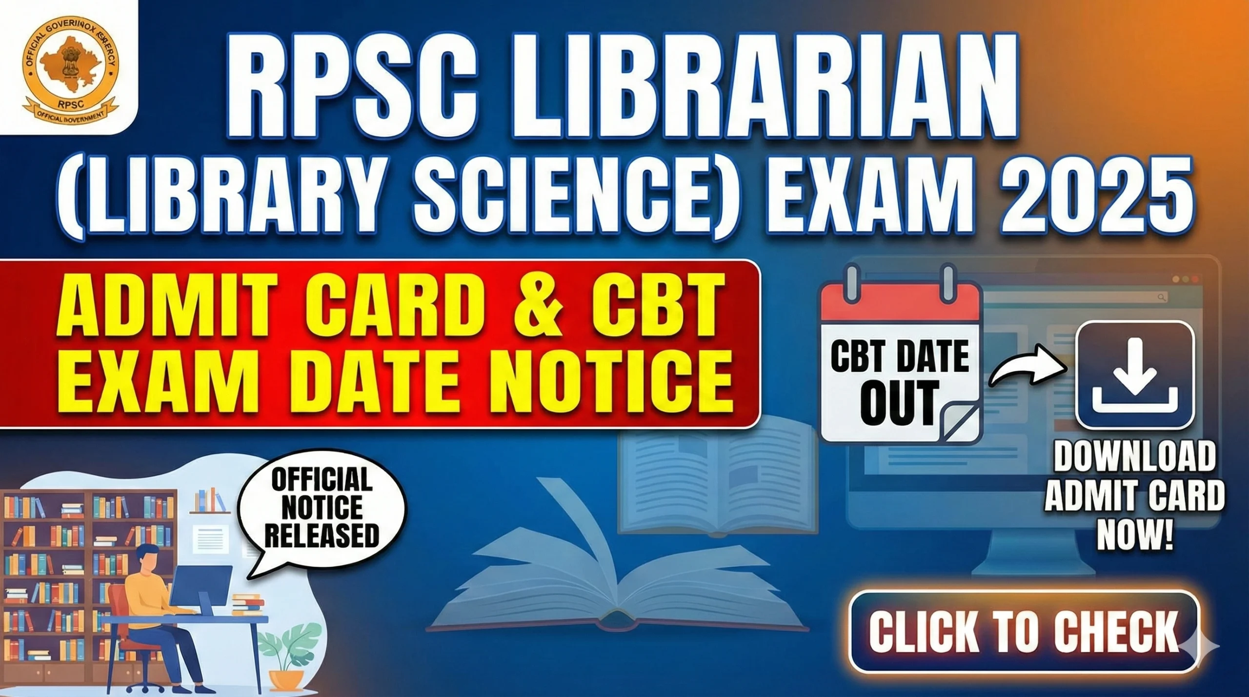 RPSC Librarian Library Science Exam 2025 Admit Card scaled Admit Card