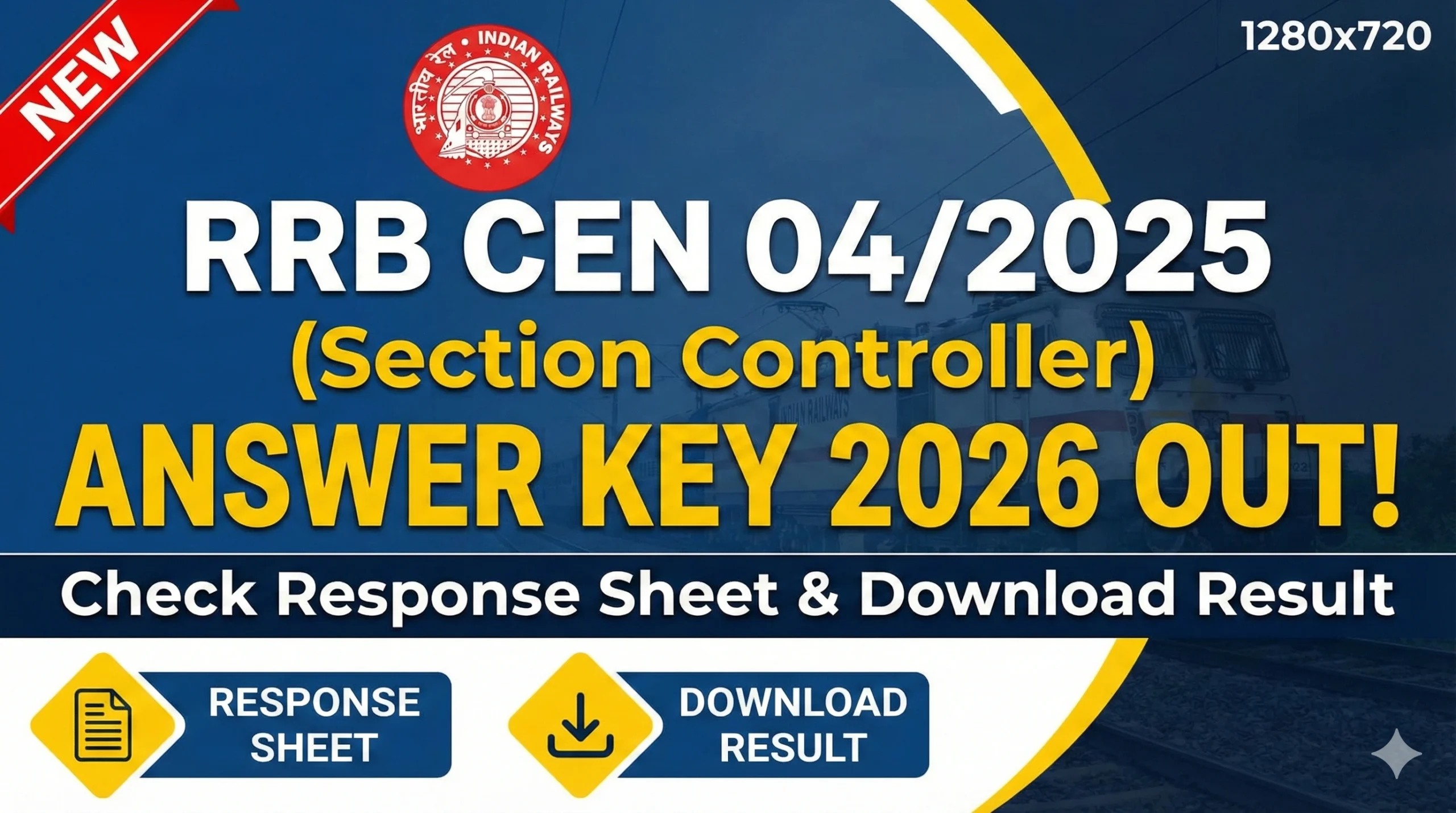 RRB CEN 042025 Section Controller Answer Key 2026 Out – Check Response Sheet Download Result scaled Answer Key