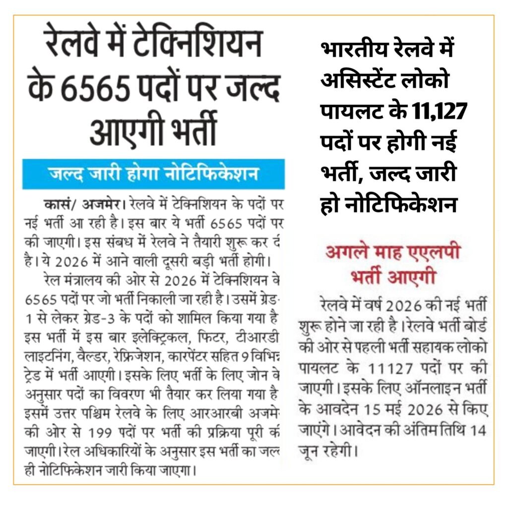 6258277519832321325 Biggest Railway Update 2026: 17,692 Vacancies for ALP & Technicians Announced