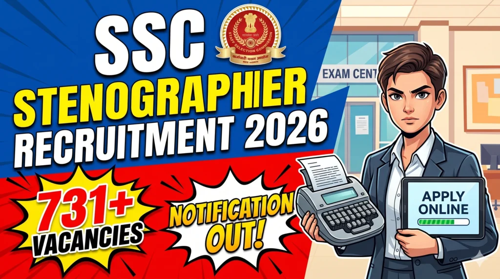 SSC Stenographer Recruitment 2026 Notification – Apply Online for 731 Vacancies SSC Stenographer Recruitment 2026 Notification – Apply Online for 731+ Vacancies