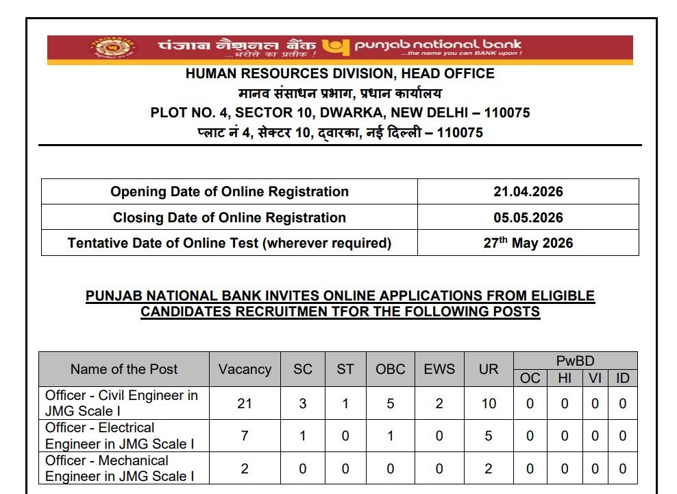 Screenshot 2026 04 23 201201 PNB SO Engineer Recruitment 2026 Notification – Apply Online for 30 Civil, Electrical & Mechanical Vacancies