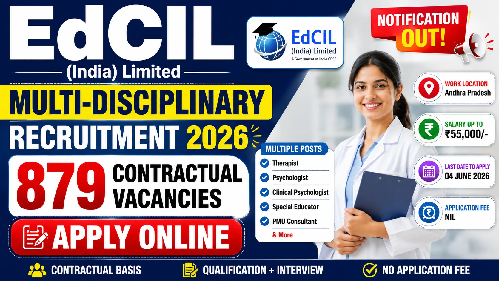 EdCIL Multi Disciplinary 1 Latest Job