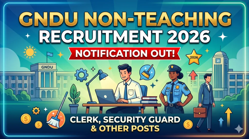 GNDU Non Teaching Recruitment 2026 Notification Out for Clerk Security Guard Other Posts GNDU Non-Teaching Recruitment 2026 Notification Out for Clerk, Security Guard & Other Posts