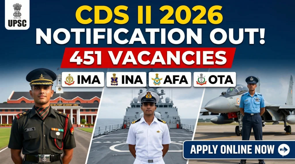 UPSC CDS II Recruitment 2026 Notification Out – Apply Online for 451 ...