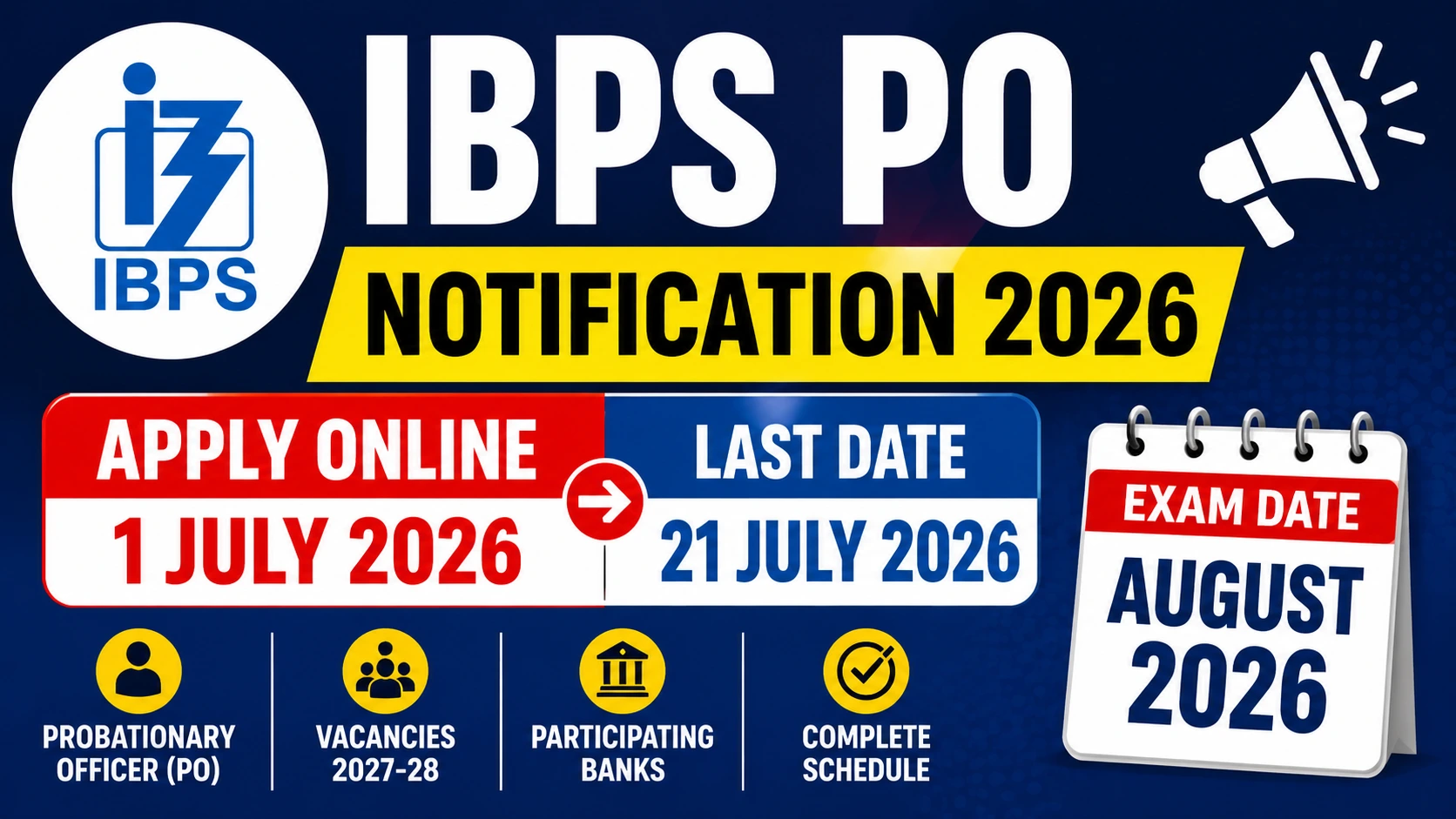 IBPS PO Notification 2026 Out Apply Onlin Latest Job