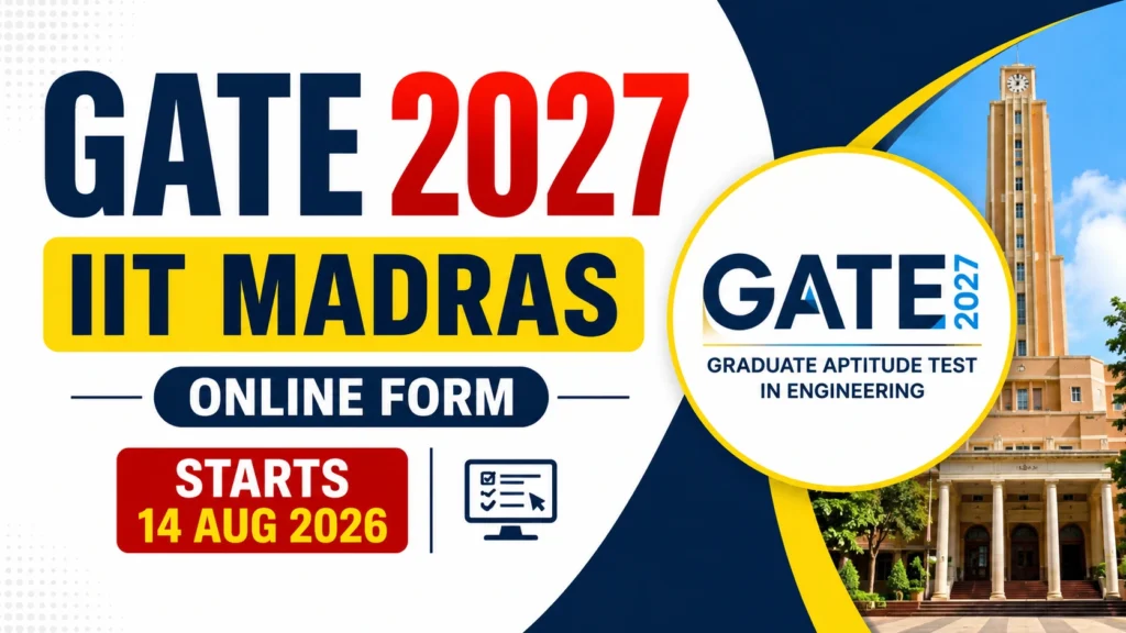 GATE 2027 Notification PDF – Online Form, Exam Date, Eligibility, Application Fee, Syllabus, Pattern & Complete Details 1 GATE 2027 Notification PDF 1 GATE 2027 Notification PDF – Online Form, Exam Date, Eligibility, Application Fee, Syllabus, Pattern & Complete Details